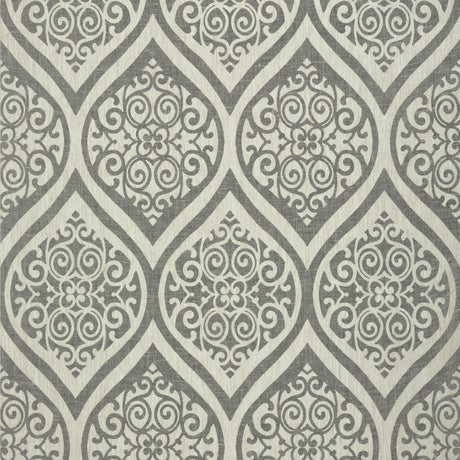 Thibaut Tangiers Black On Off White Wallpaper