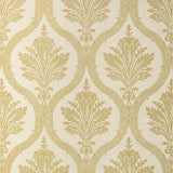 Thibaut Clessidra Metallic Gold On Cream Wallpaper