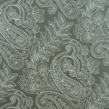 Thibaut Norwich Paisley Metallic Pewter Wallpaper