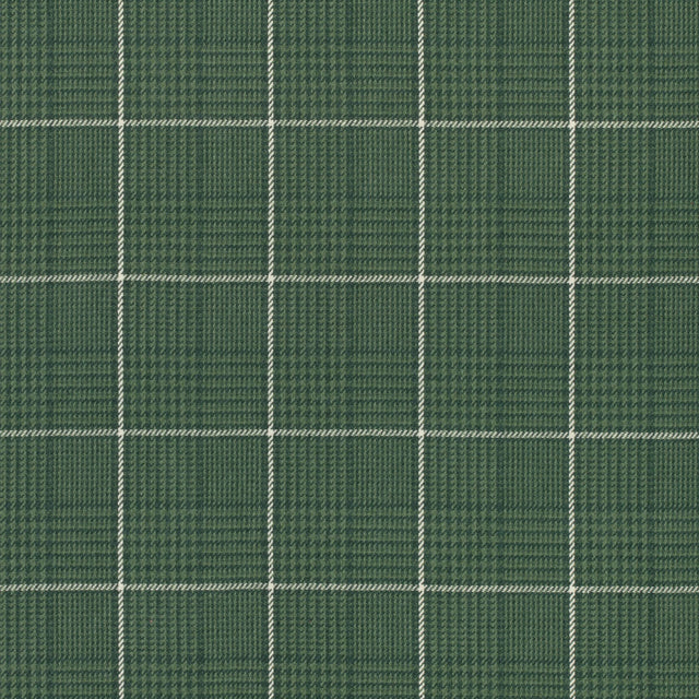 Thibaut Grassmarket Check Forest Green Fabric