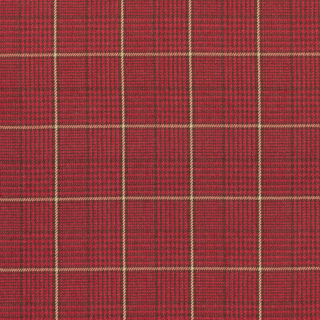 Thibaut Grassmarket Check Red Fabric