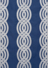 Thibaut BRAID EMBROIDERY Navy Fabric