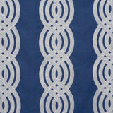 Thibaut Braid Embroidery Navy Fabric