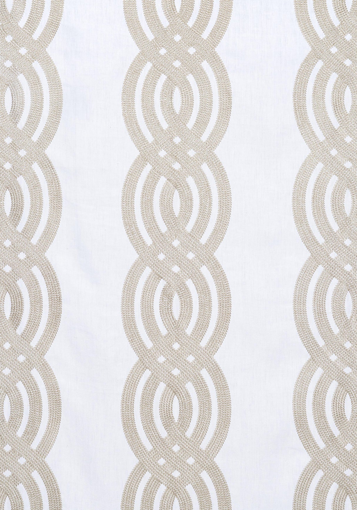 Thibaut BRAID EMBROIDERY Cream Fabric