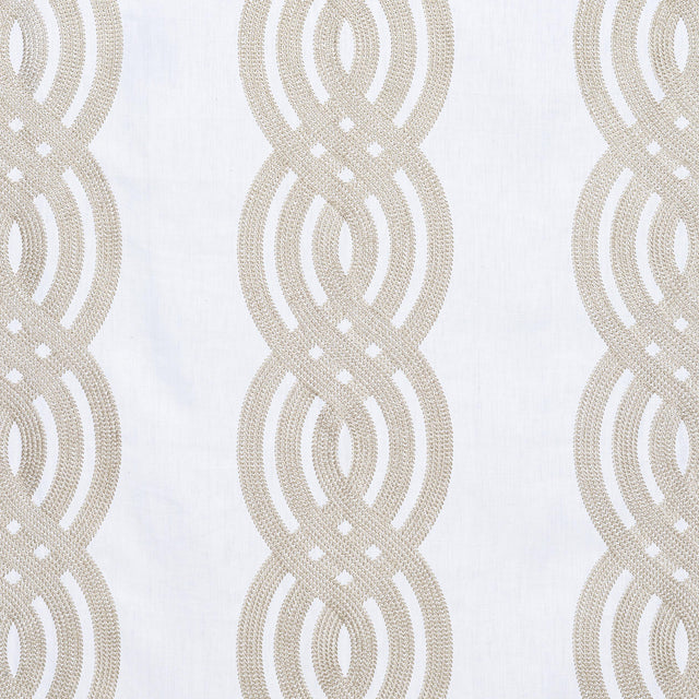 Thibaut Braid Embroidery Cream Fabric