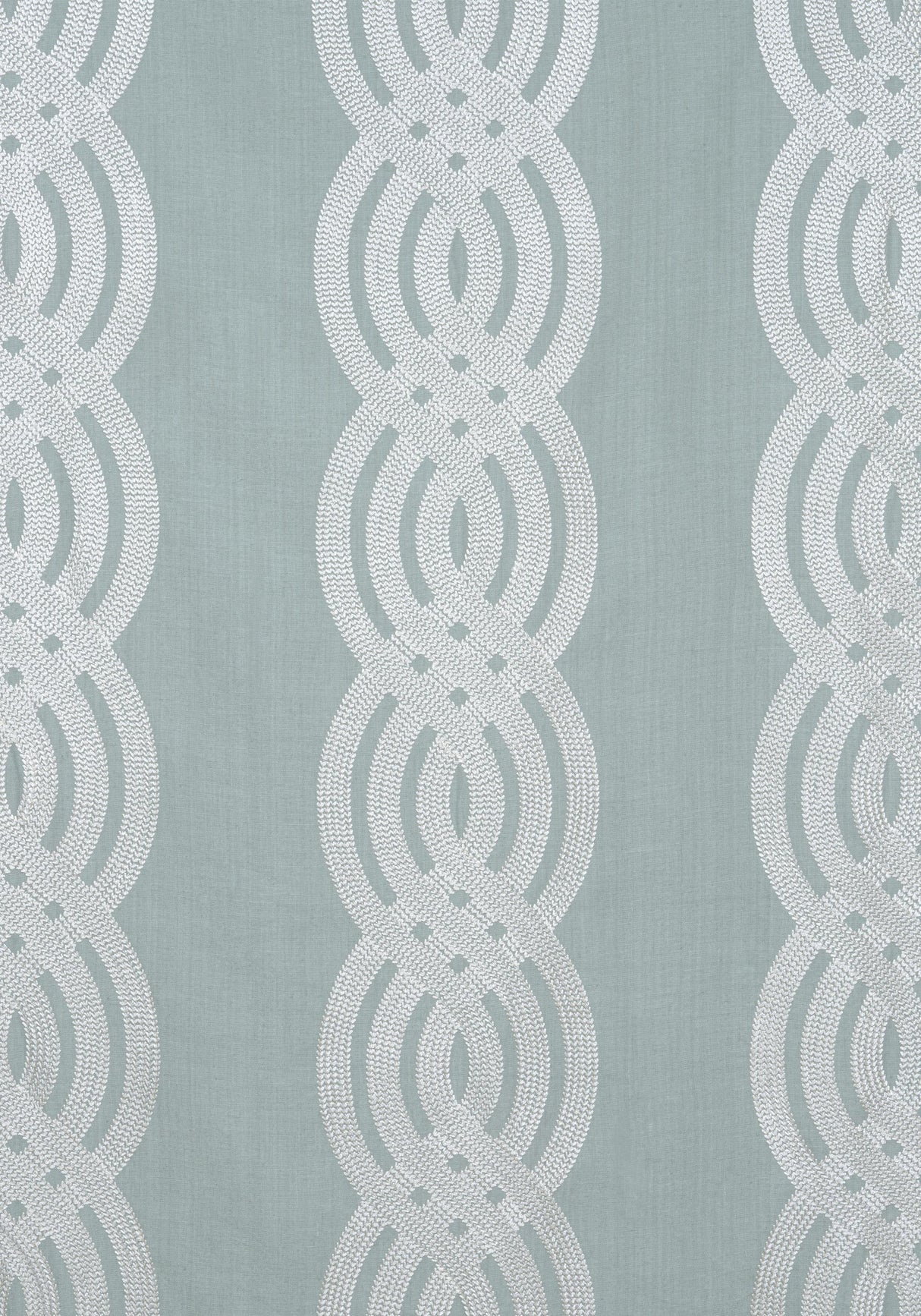 Thibaut BRAID EMBROIDERY Robin's Egg Fabric