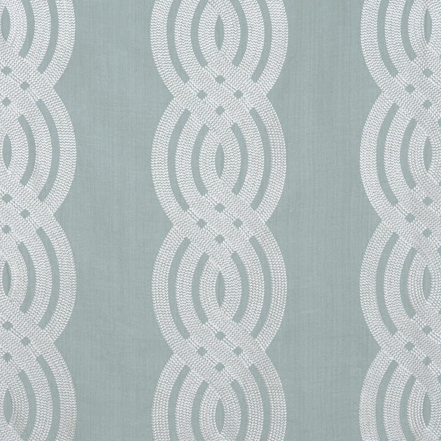 Thibaut Braid Embroidery Robin'S Egg Fabric