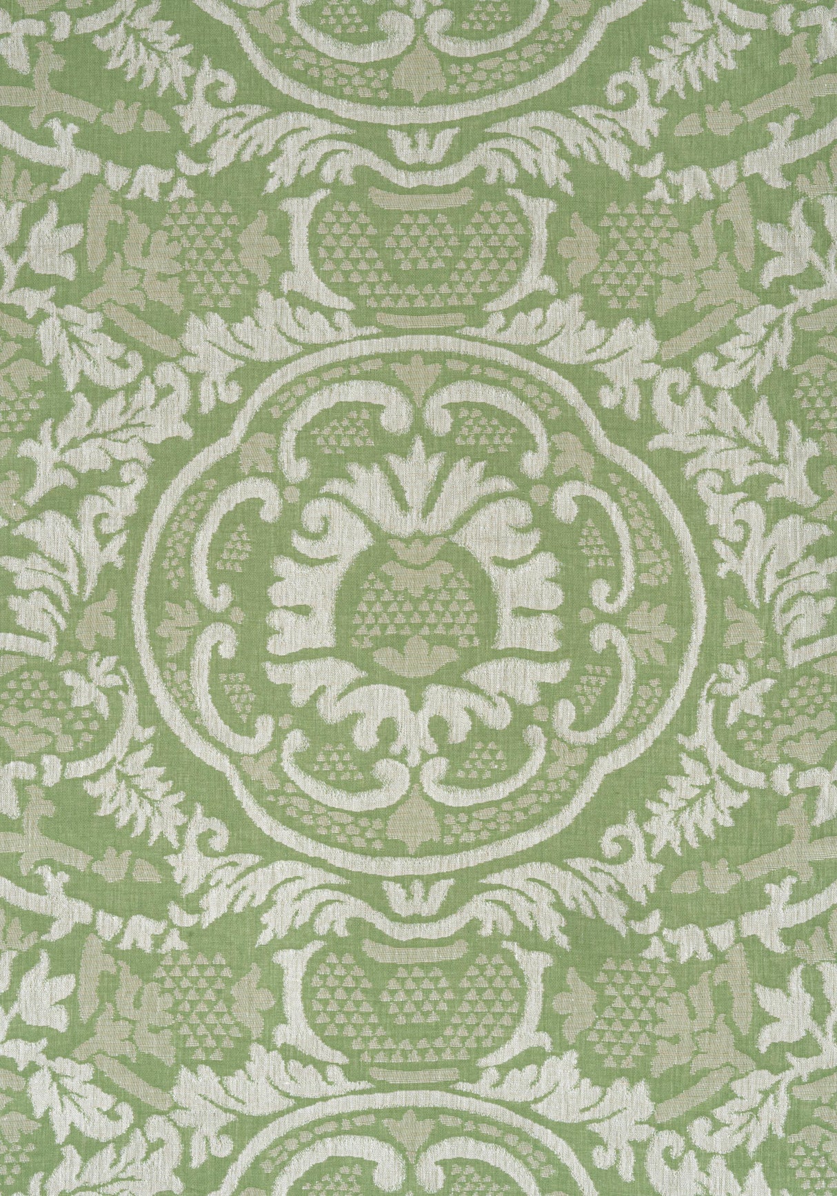 Thibaut EARL DAMASK Green Fabric