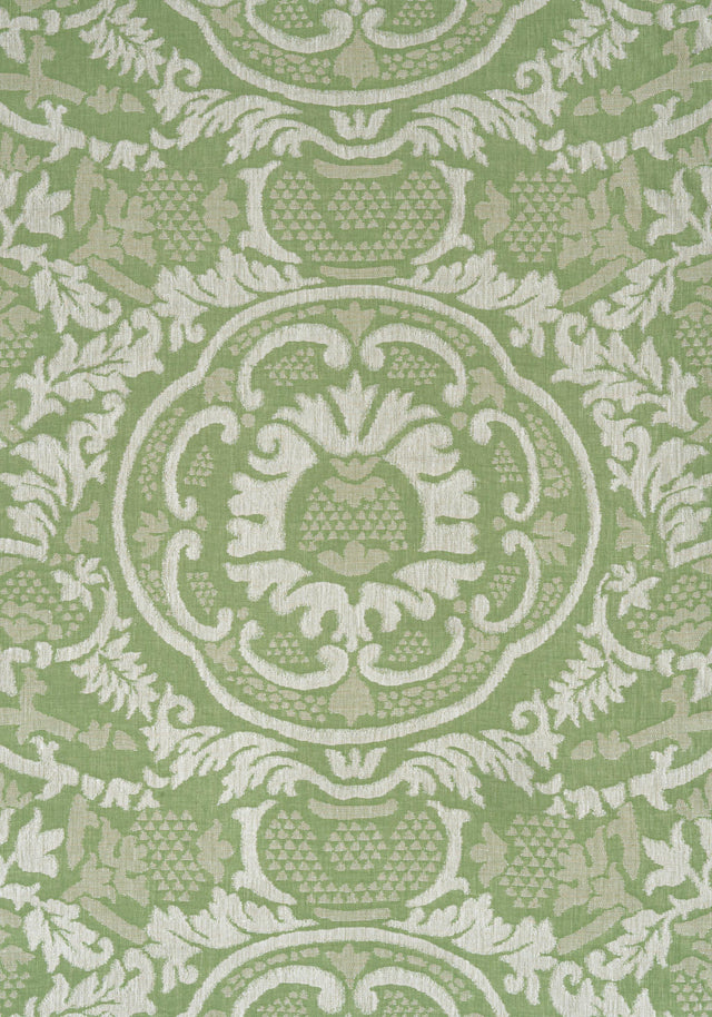 Thibaut EARL DAMASK Green Fabric