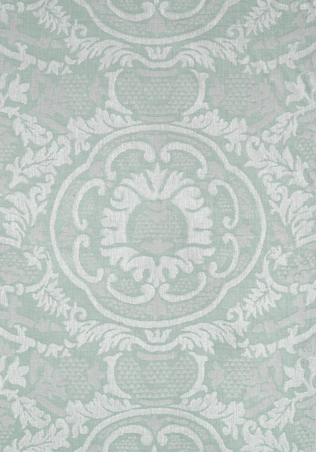 Thibaut EARL DAMASK Robin's Egg Fabric