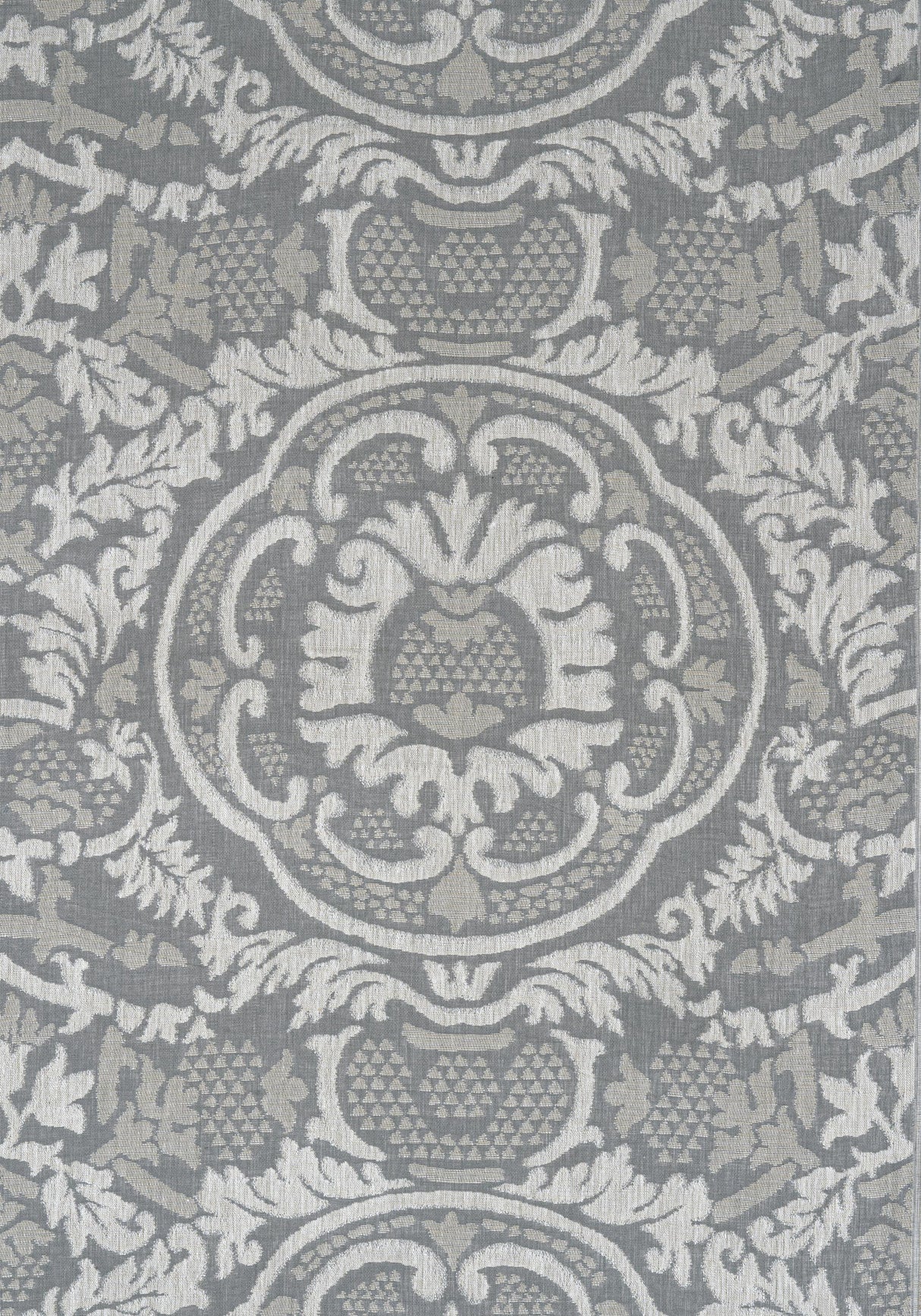 Thibaut EARL DAMASK Charcoal Fabric