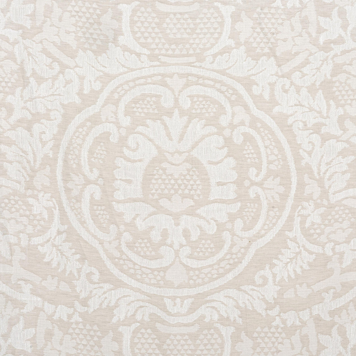 Thibaut Earl Damask Flax Fabric