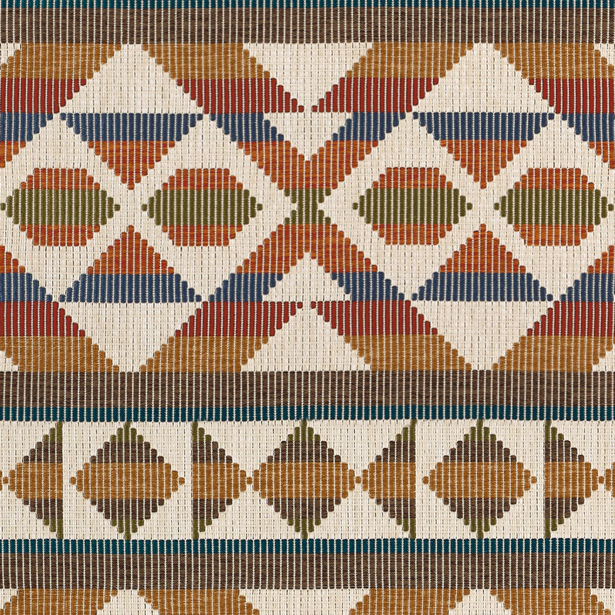 Thibaut BERBER BLANKET Ochre and Brown Fabric