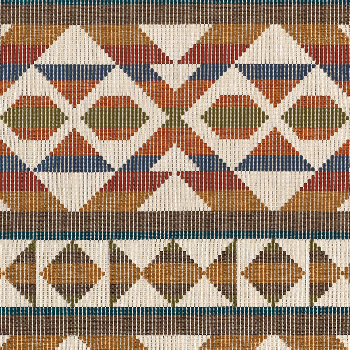 Thibaut Berber Blanket Ochre And Brown Fabric