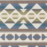 Thibaut BERBER BLANKET Green and Blue Fabric
