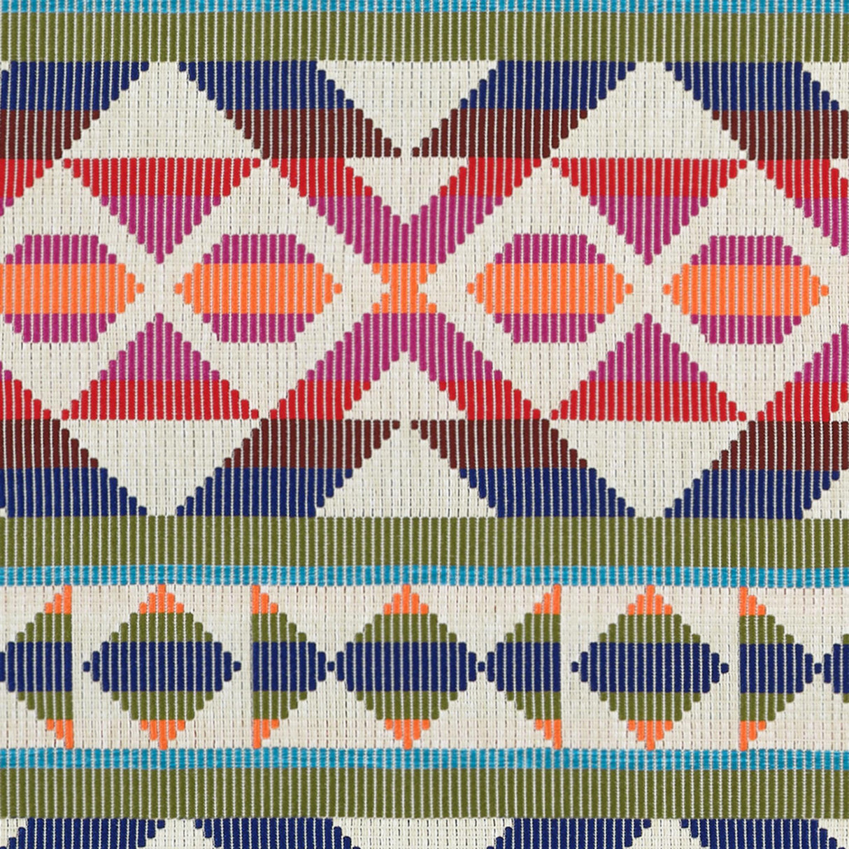 Thibaut BERBER BLANKET Fuchsia and Navy Fabric