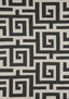 Thibaut TULUM APPLIQUE Black on Natural Fabric