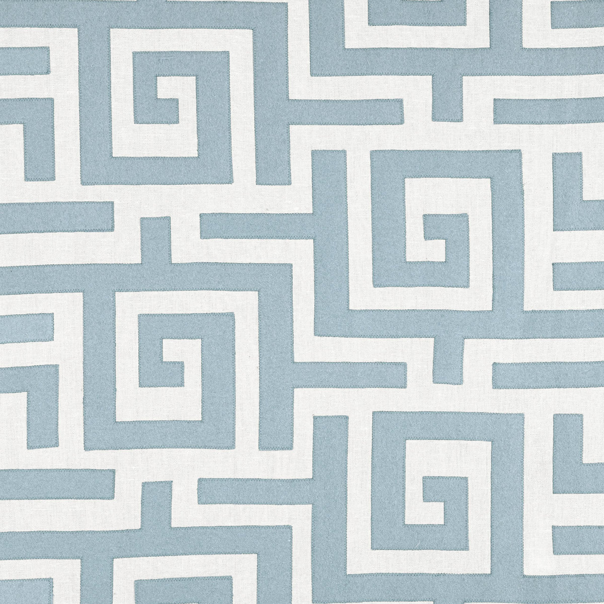 Thibaut Tulum Applique Spa Blue Fabric
