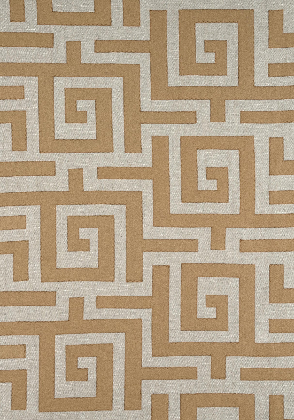 Thibaut TULUM APPLIQUE Wheat on Natural Fabric