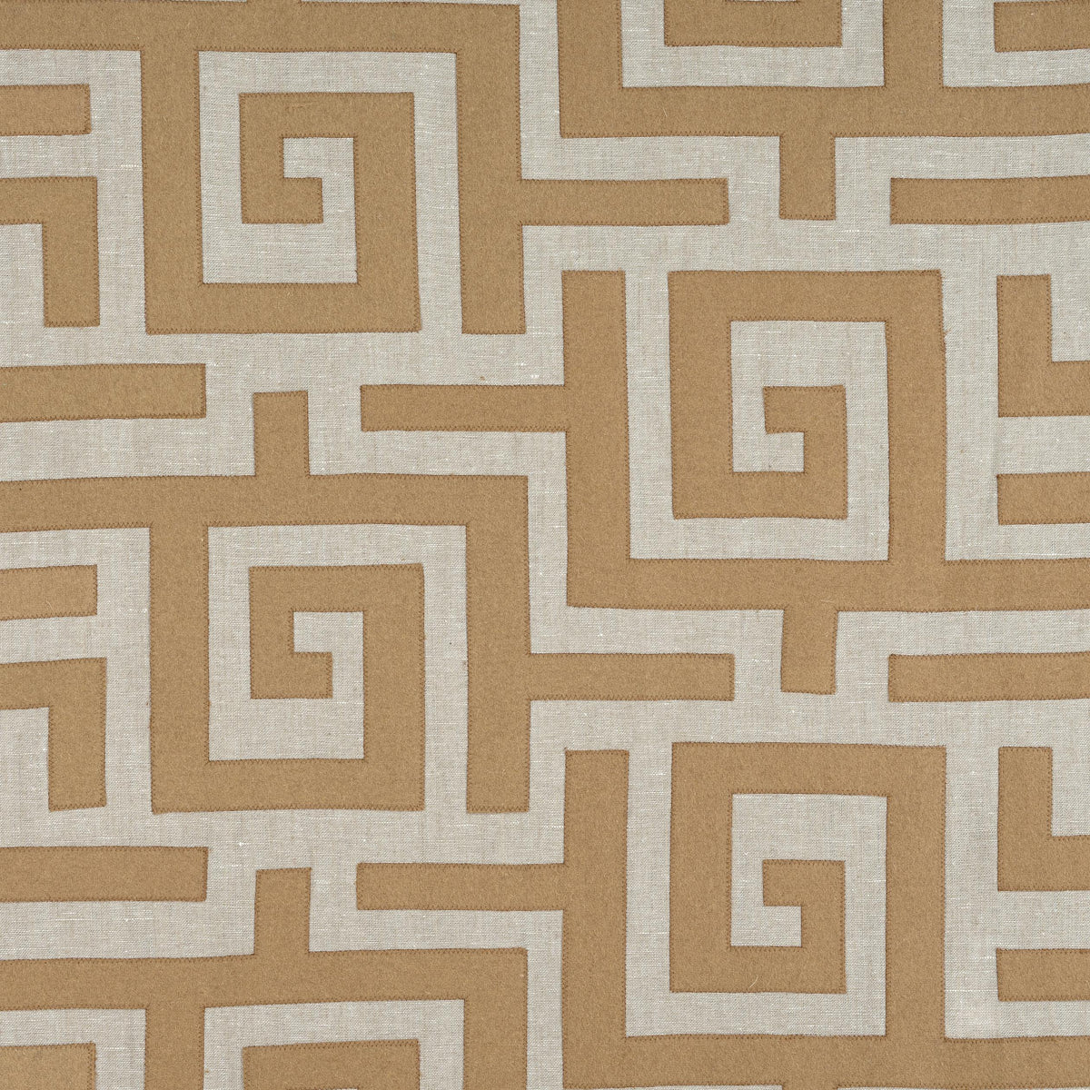 Thibaut Tulum Applique Wheat On Natural Fabric