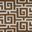 Thibaut Tulum Applique Brown On Natural Fabric