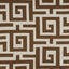 Thibaut Tulum Applique Brown On Natural Fabric