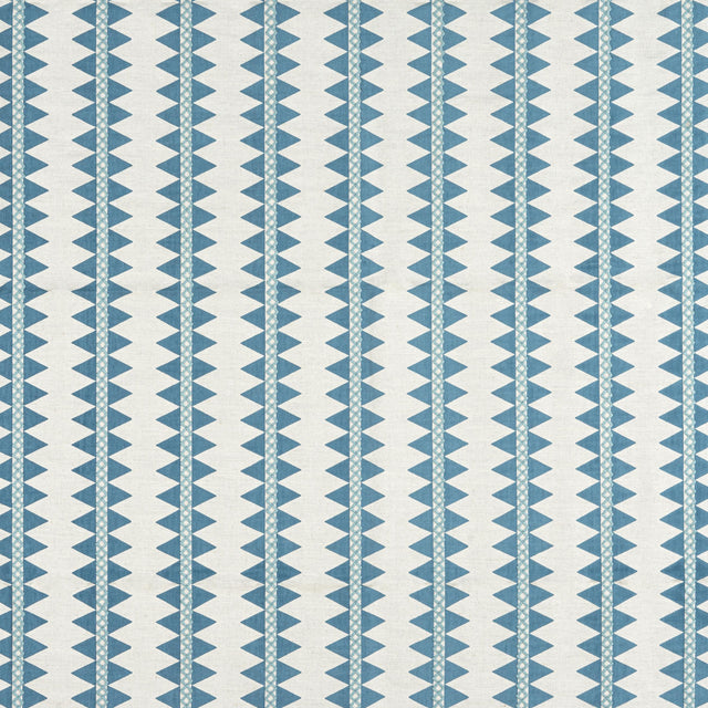 Thibaut Reno Stripe Embroidery Teal Fabric