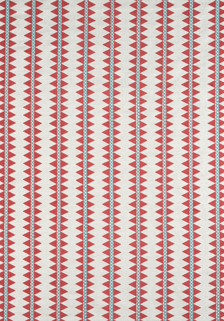 Thibaut RENO STRIPE EMBROIDERY Coral Fabric