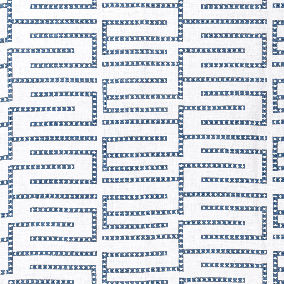Thibaut Architect Embroidery Blue Fabric