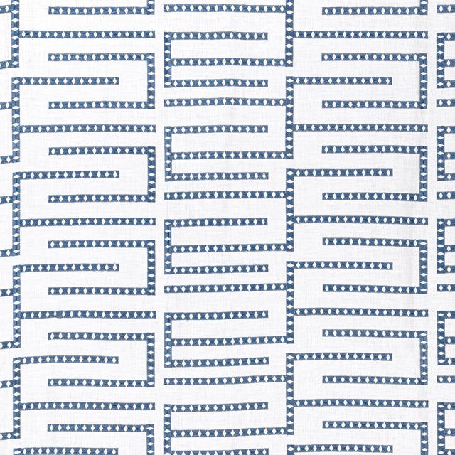 Thibaut Architect Embroidery Blue Fabric