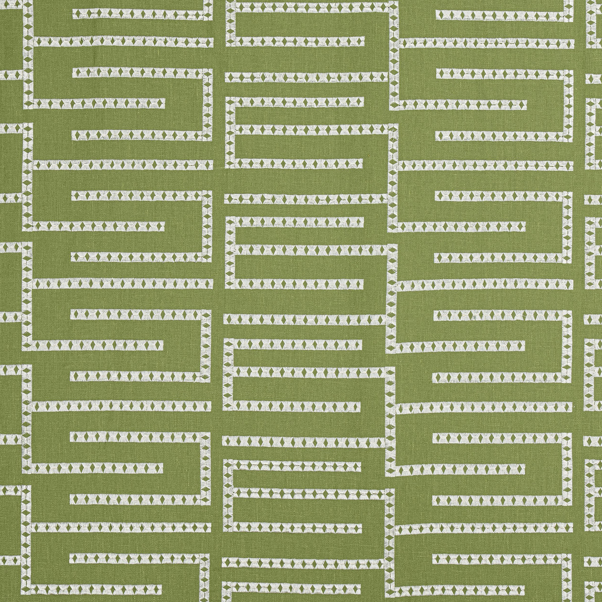 Thibaut Architect Embroidery Sage Fabric