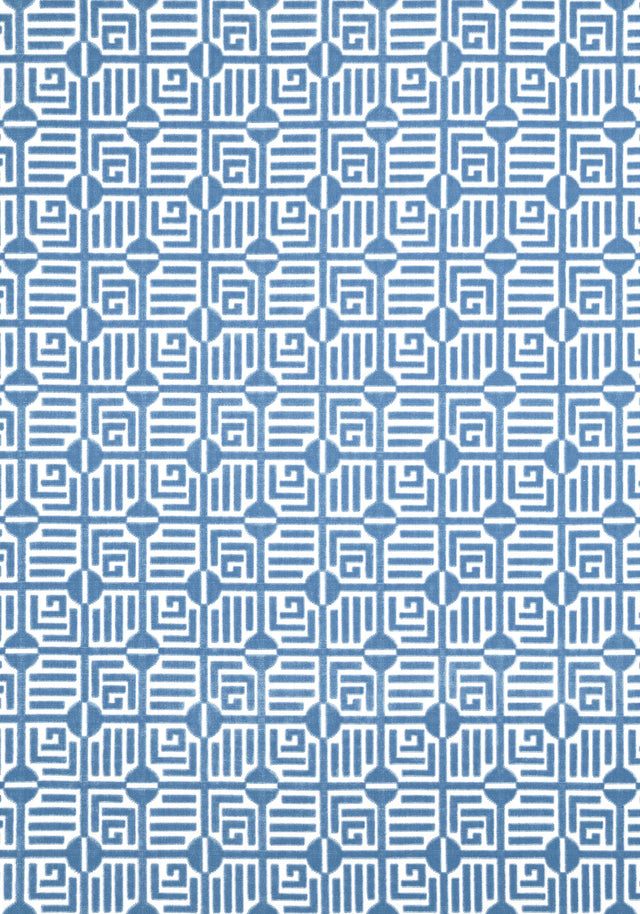 Thibaut LABYRINTH VELVET Blue Fabric