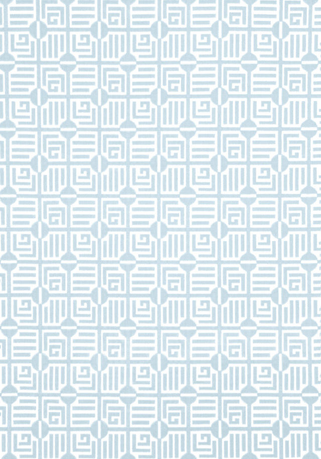 Thibaut LABYRINTH VELVET Spa Blue Fabric