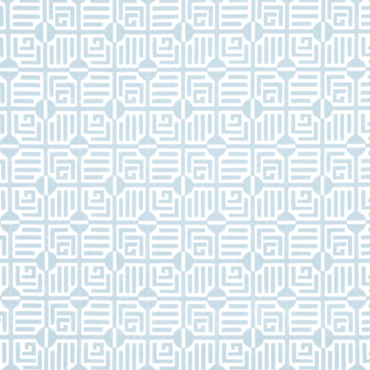 Thibaut Labyrinth Velvet Spa Blue Fabric