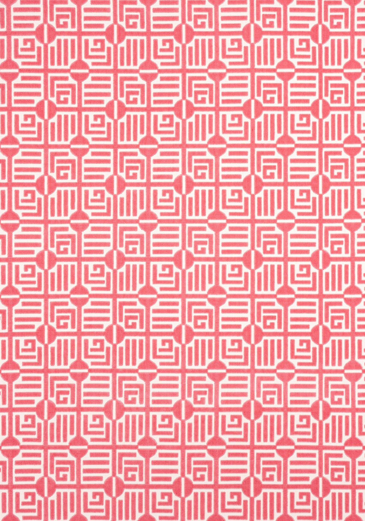 Thibaut LABYRINTH VELVET Coral Fabric