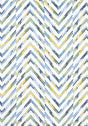 Thibaut HAMILTON EMBROIDERY Blue and Yellow Fabric