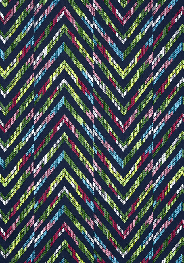 Thibaut HAMILTON EMBROIDERY Navy Fabric