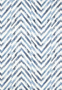 Thibaut HAMILTON EMBROIDERY Blue and White Fabric