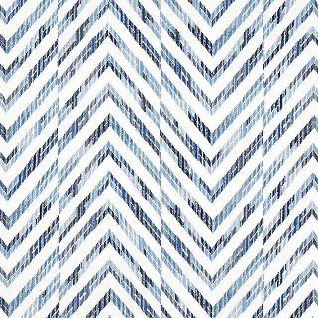 Thibaut Hamilton Embroidery Blue And White Fabric