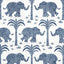 Thibaut ELEPHANT VELVET Navy Fabric