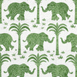 Thibaut Elephant Velvet Green Fabric