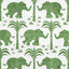 Thibaut Elephant Velvet Green Fabric