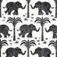 Thibaut ELEPHANT VELVET Black Fabric