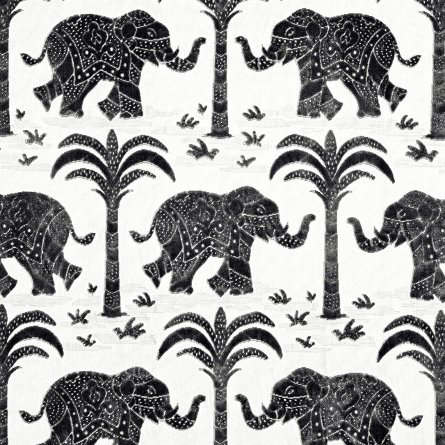 Thibaut ELEPHANT VELVET Black Fabric