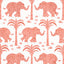 Thibaut ELEPHANT VELVET Coral Fabric