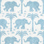 Thibaut Elephant Velvet French Blue Fabric