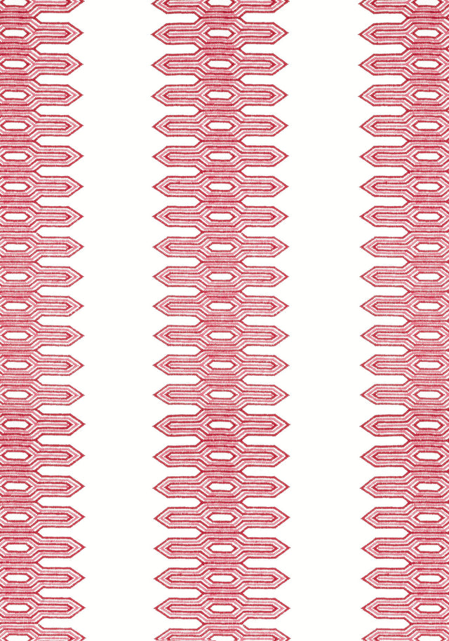 Thibaut NOLA STRIPE EMBROIDERY Pink Fabric