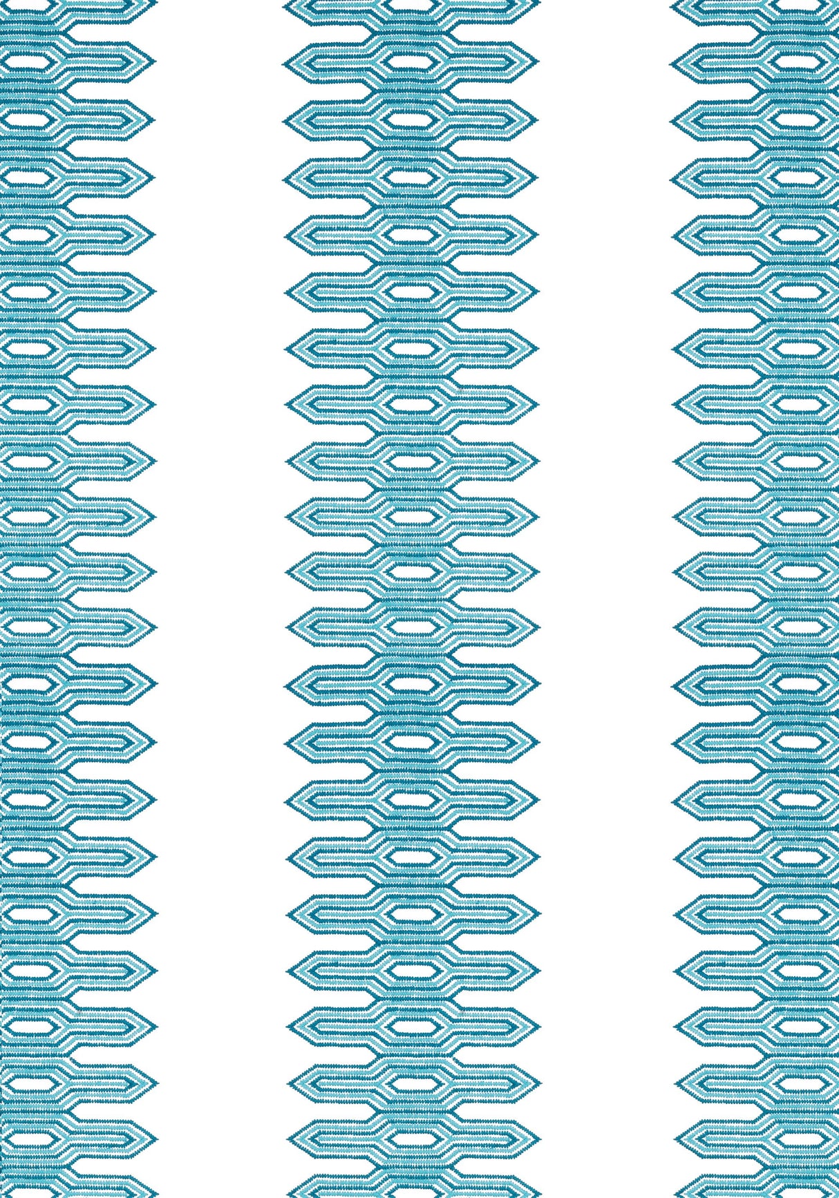 Thibaut NOLA STRIPE EMBROIDERY Aqua Fabric