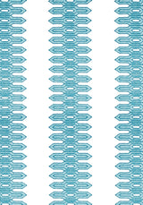 Thibaut NOLA STRIPE EMBROIDERY Aqua Fabric