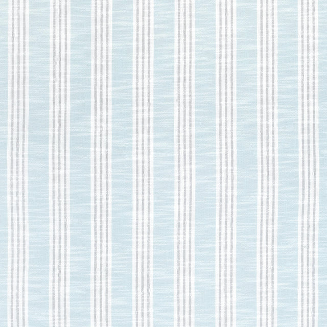 Thibaut Southport Stripe Seafoam And Grey Fabric